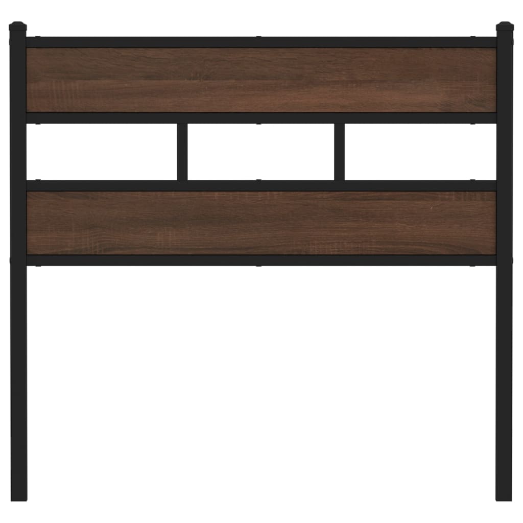 Headboard Brown Oak 75 cm Steel and Engineered Wood
