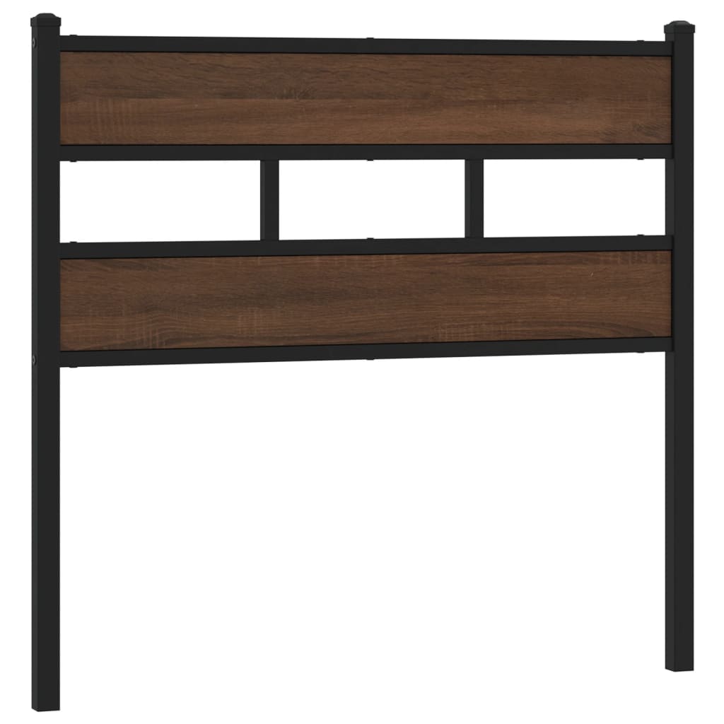 Headboard Brown Oak 90 cm Steel and Engineered Wood