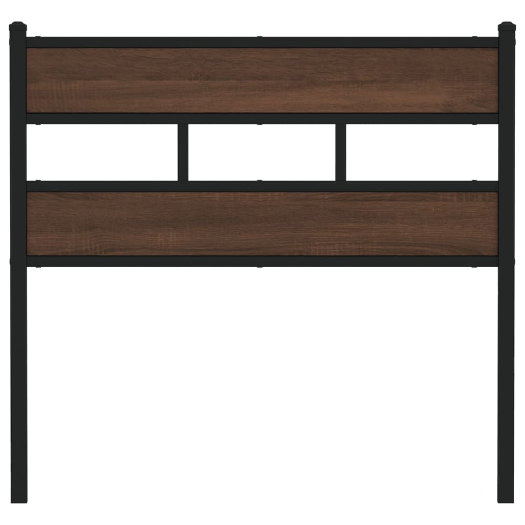Headboard Brown Oak 90 cm Steel and Engineered Wood