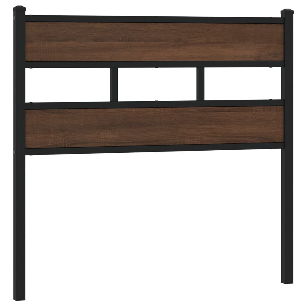 Headboard Brown Oak 100 cm Steel and Engineered Wood