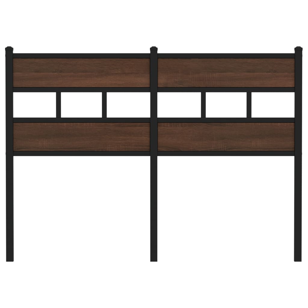 Headboard Brown Oak 120 cm Steel and Engineered Wood