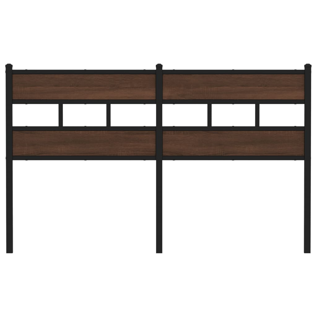 Headboard Brown Oak 150 cm Steel and Engineered Wood