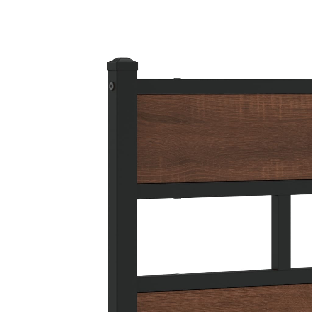 Headboard Brown Oak 150 cm Steel and Engineered Wood