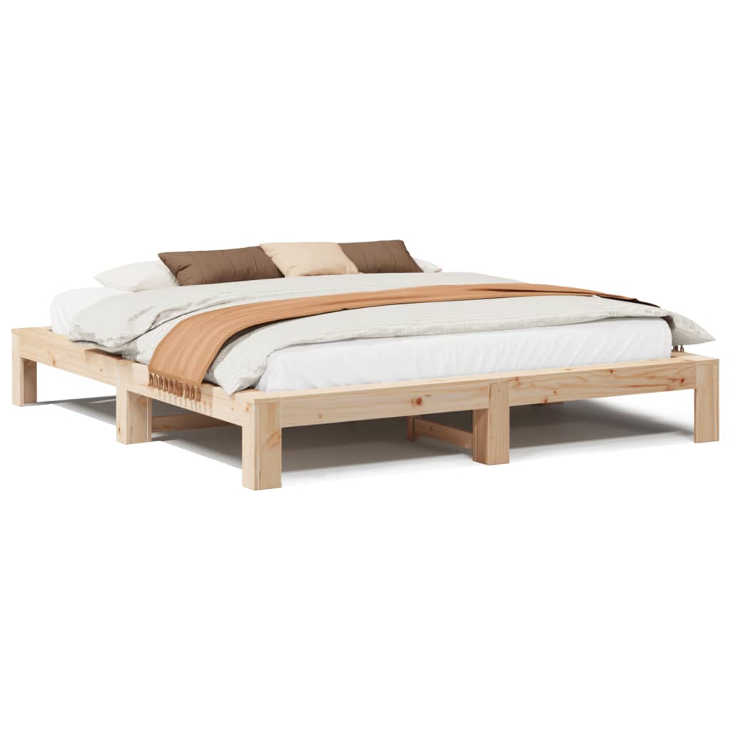 Bed Frame without Mattress 180x200 cm Super King Solid Wood Pine