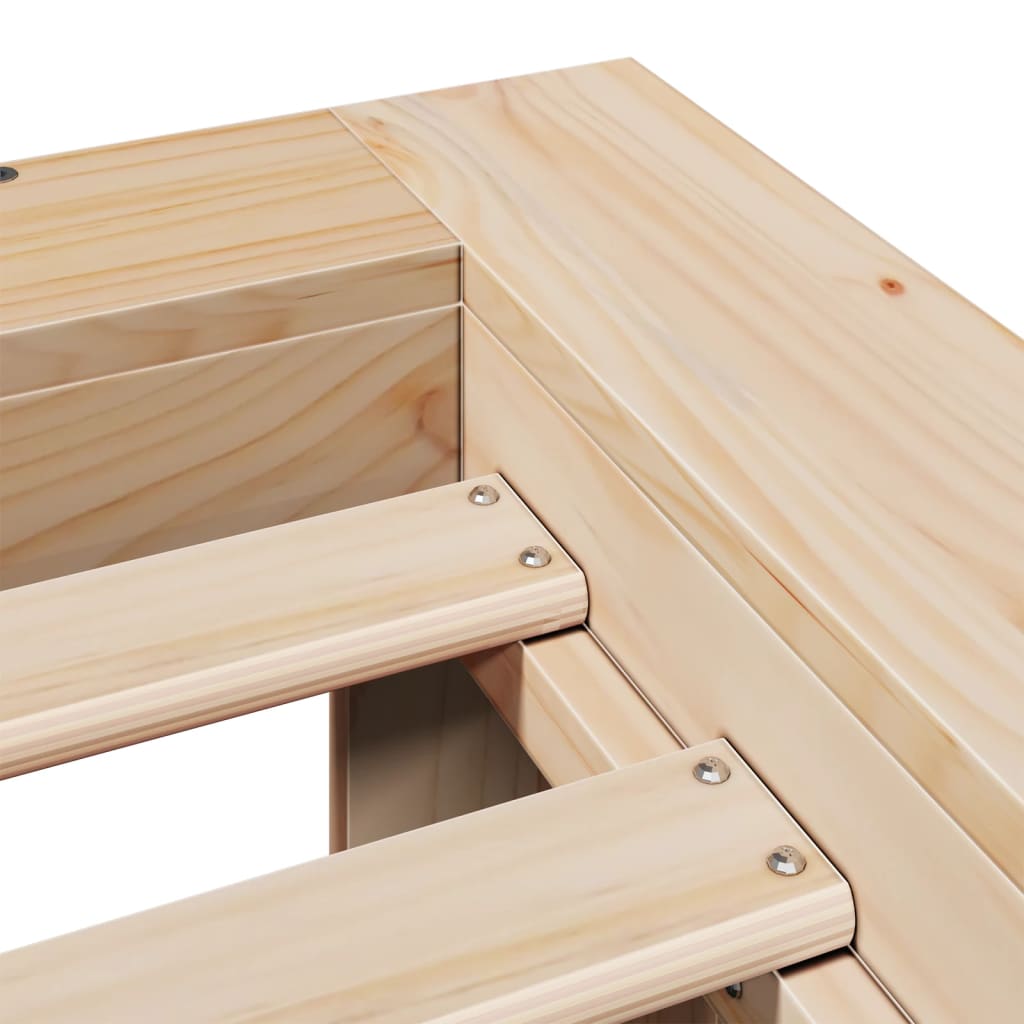 Bed Frame without Mattress 120x190 cm Small Double Solid Wood Pine