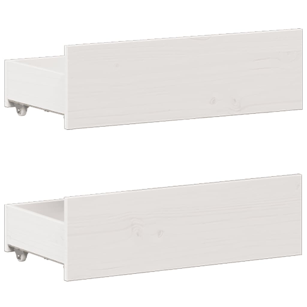 Bed Frame without Mattress with Headboard White 200x200 cm Solid Wood Pine