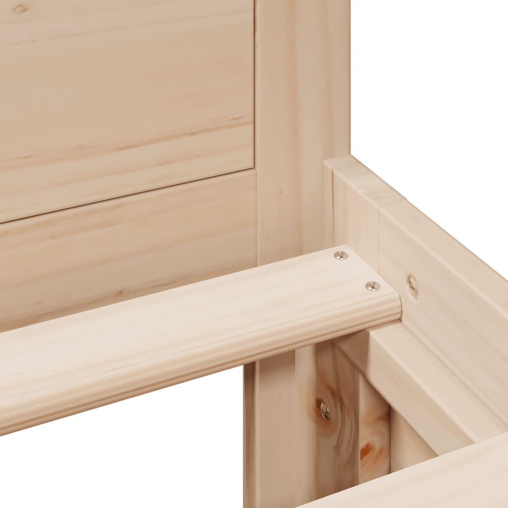 Bed Frame without Mattress with Headboard 180x200 cm Super King Solid Wood Pine