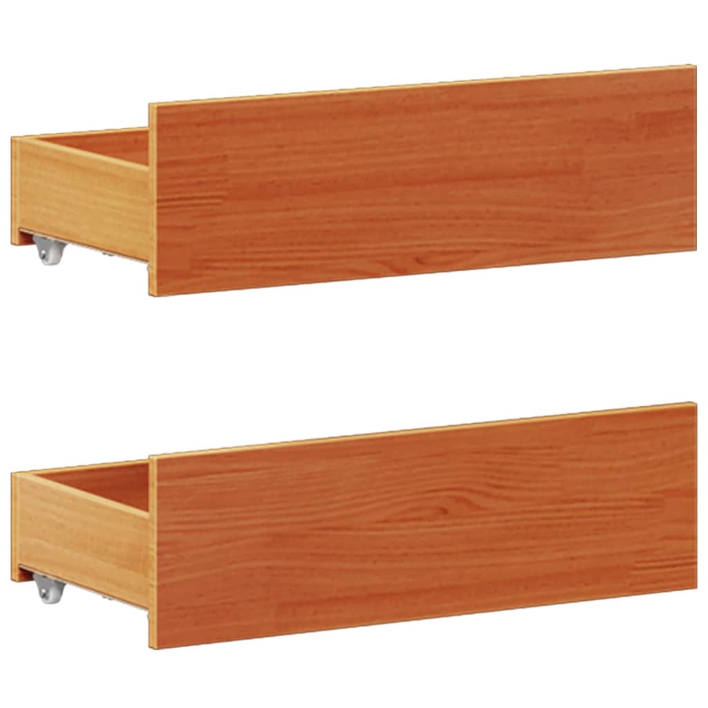 Bed Frame without Mattress with Headboard Wax Brown 180x200 cm Super King Solid Wood Pine