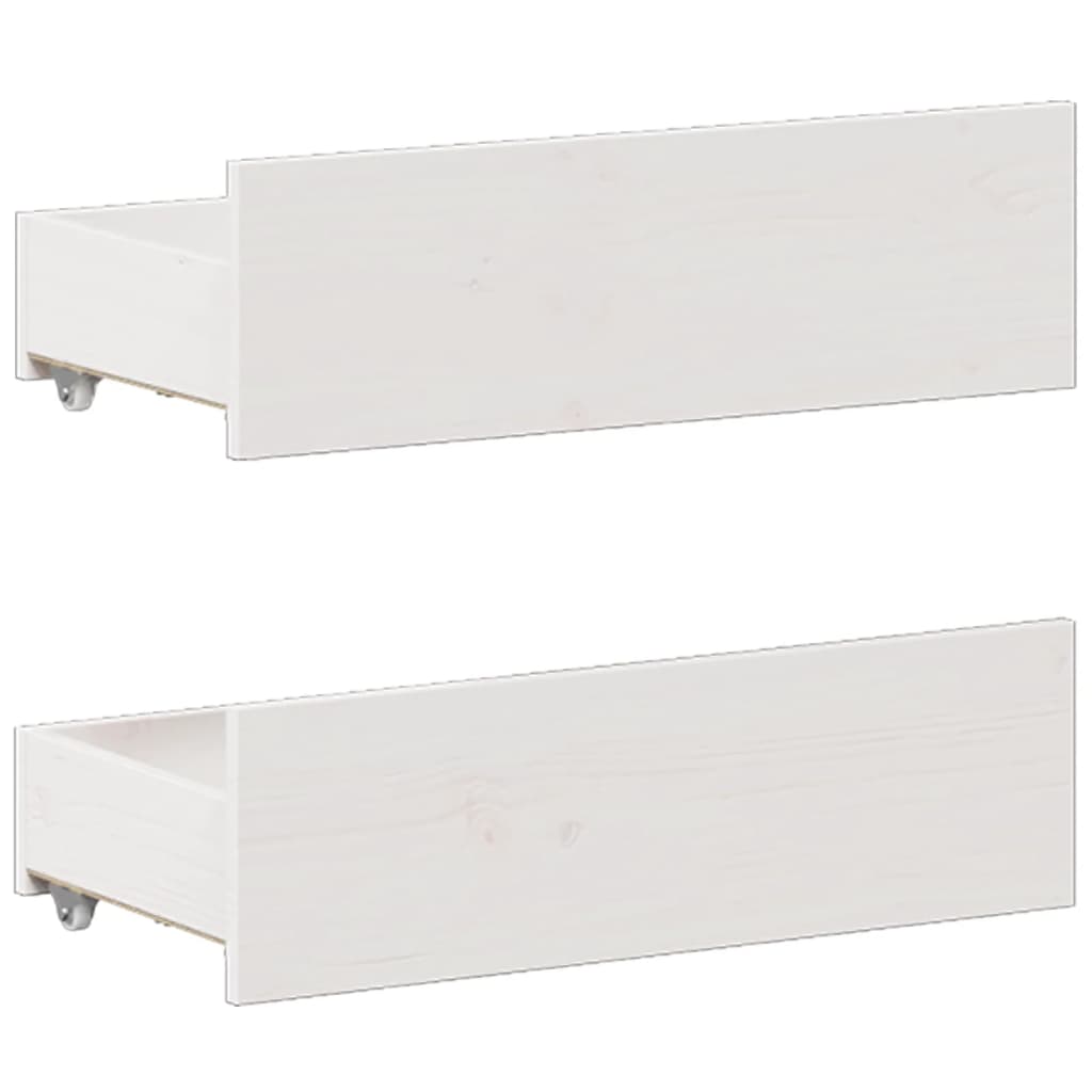 Bed Frame without Mattress with Headboard White 140x200 cm Solid Wood Pine