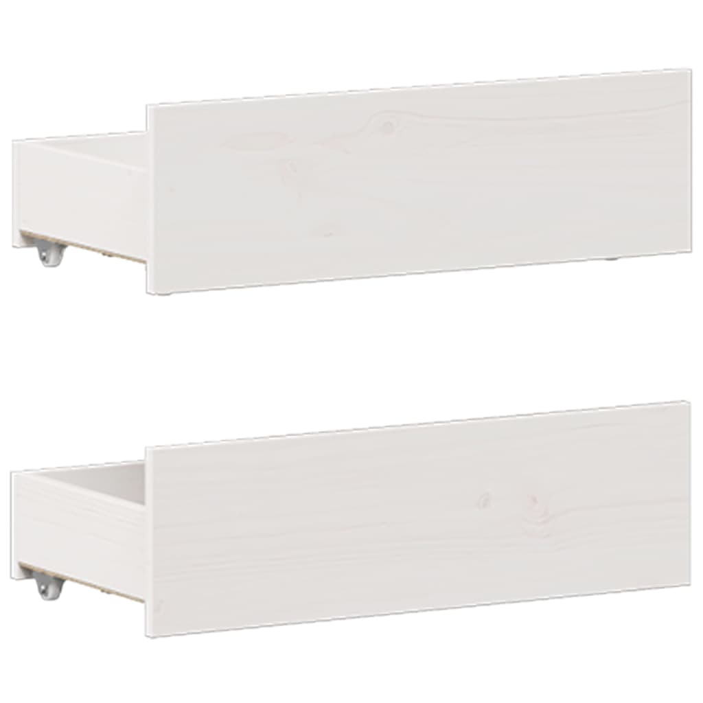 Bed Frame without Mattress with Headboard White 120x200 cm Solid Wood Pine