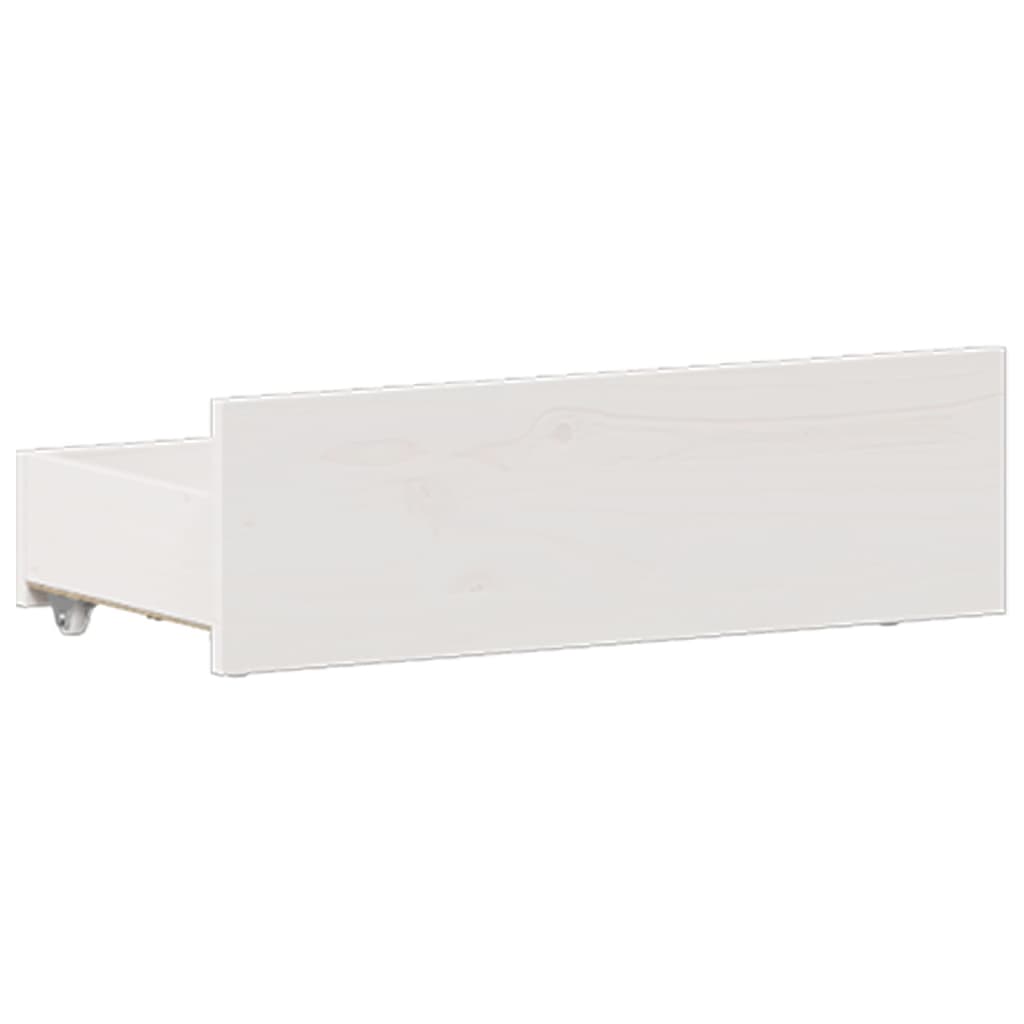 Bed Frame without Mattress with Headboard White 120x200 cm Solid Wood Pine