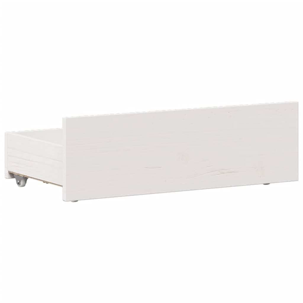 Bed Frame without Mattress with Headboard White 90x200 cm Solid Wood Pine