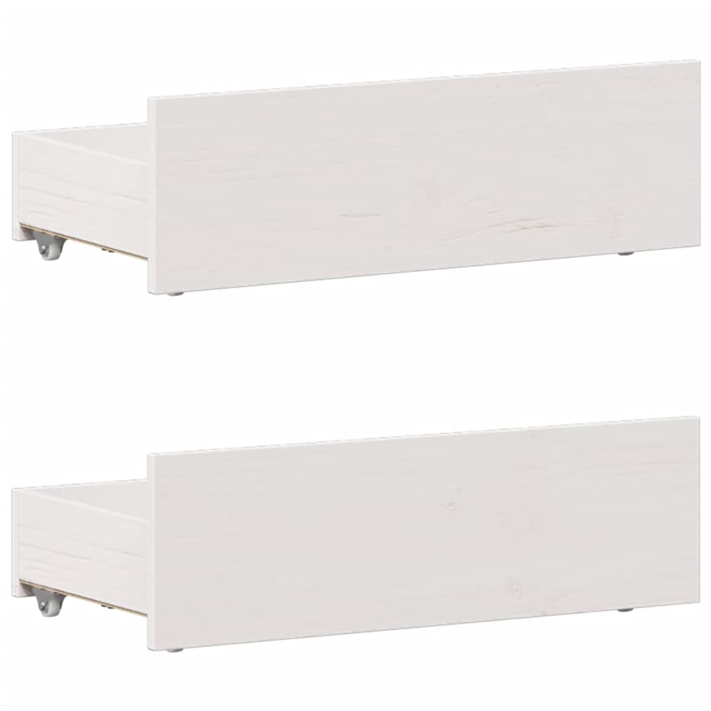 Bed Frame without Mattress with Headboard White 90x200 cm Solid Wood Pine
