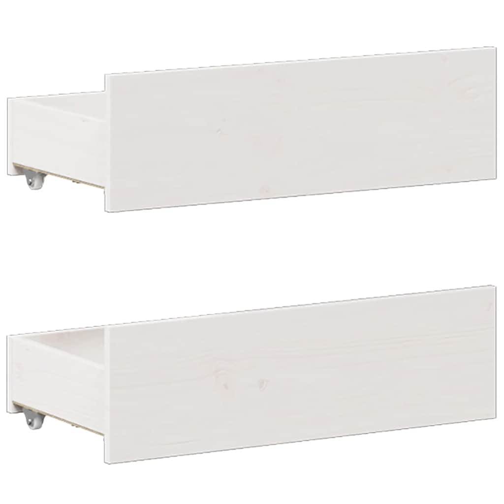 Bed Frame without Mattress with Headboard White 140x190 cm Solid Wood Pine