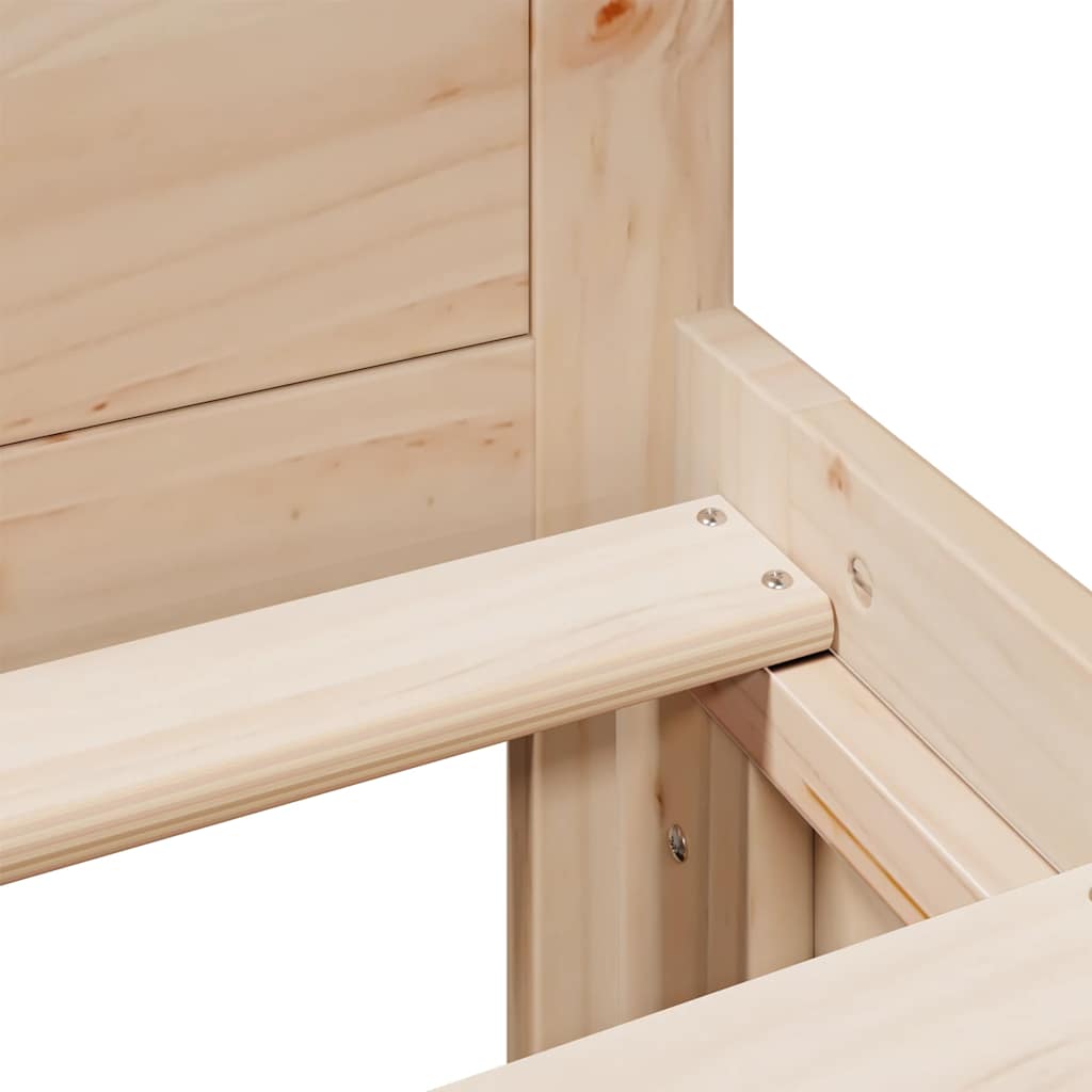 Bed Frame without Mattress with Headboard 120x190 cm Small Double Solid Wood Pine