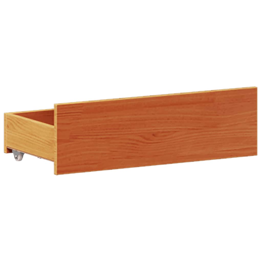 Bed Frame without Mattress with Headboard Wax Brown 120x190 cm Small Double Solid Wood Pine