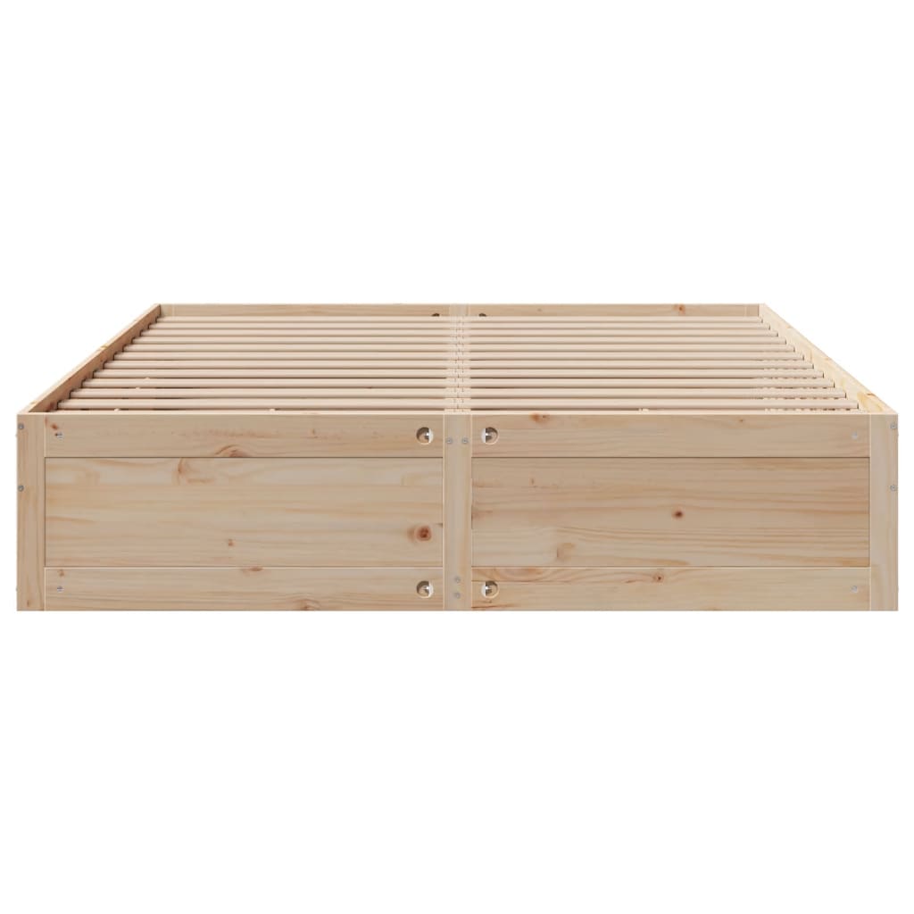 Bed Frame without Mattress with Drawers 200x200 cm Solid Wood Pine