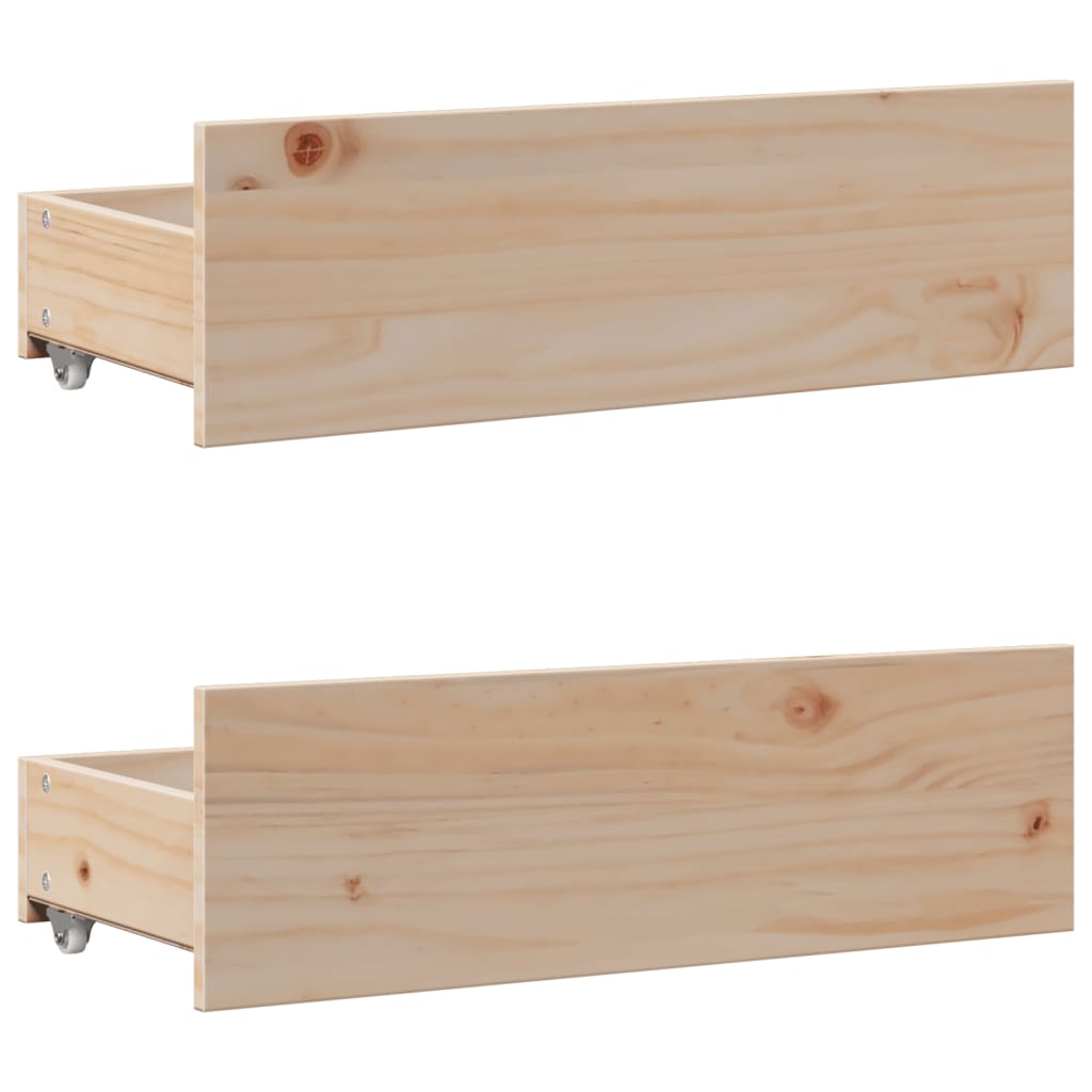 Bed Frame without Mattress with Drawers 120x200 cm Solid Wood Pine