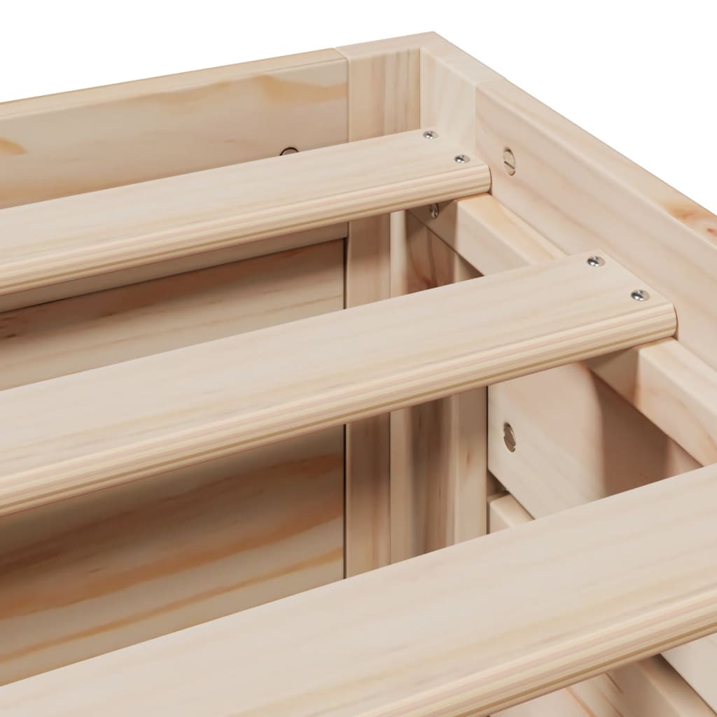 Bed Frame without Mattress with Drawers 120x200 cm Solid Wood Pine