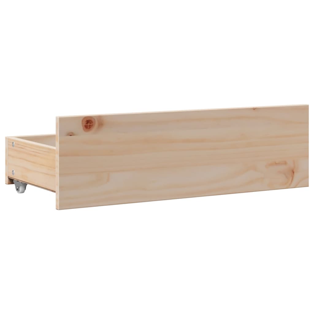 Bed Frame without Mattress with Drawers 120x190 cm Small Double Solid Wood Pine