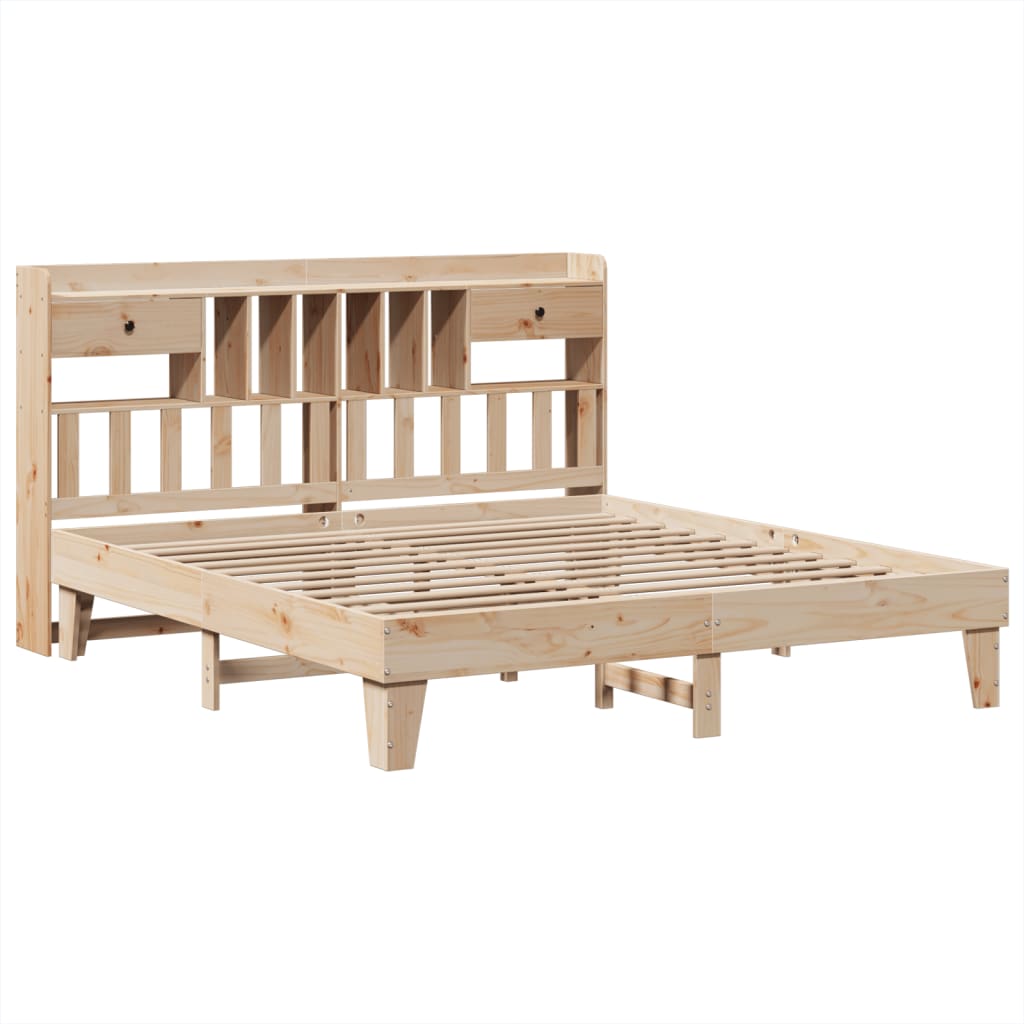Bed Frame without Mattress 180x200 cm Super King Solid Wood Pine