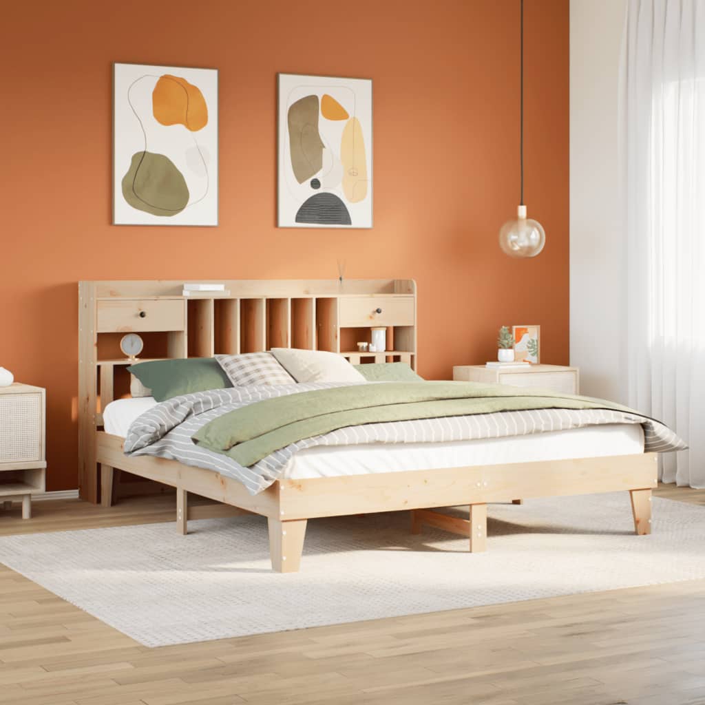 Bed Frame without Mattress 180x200 cm Super King Solid Wood Pine