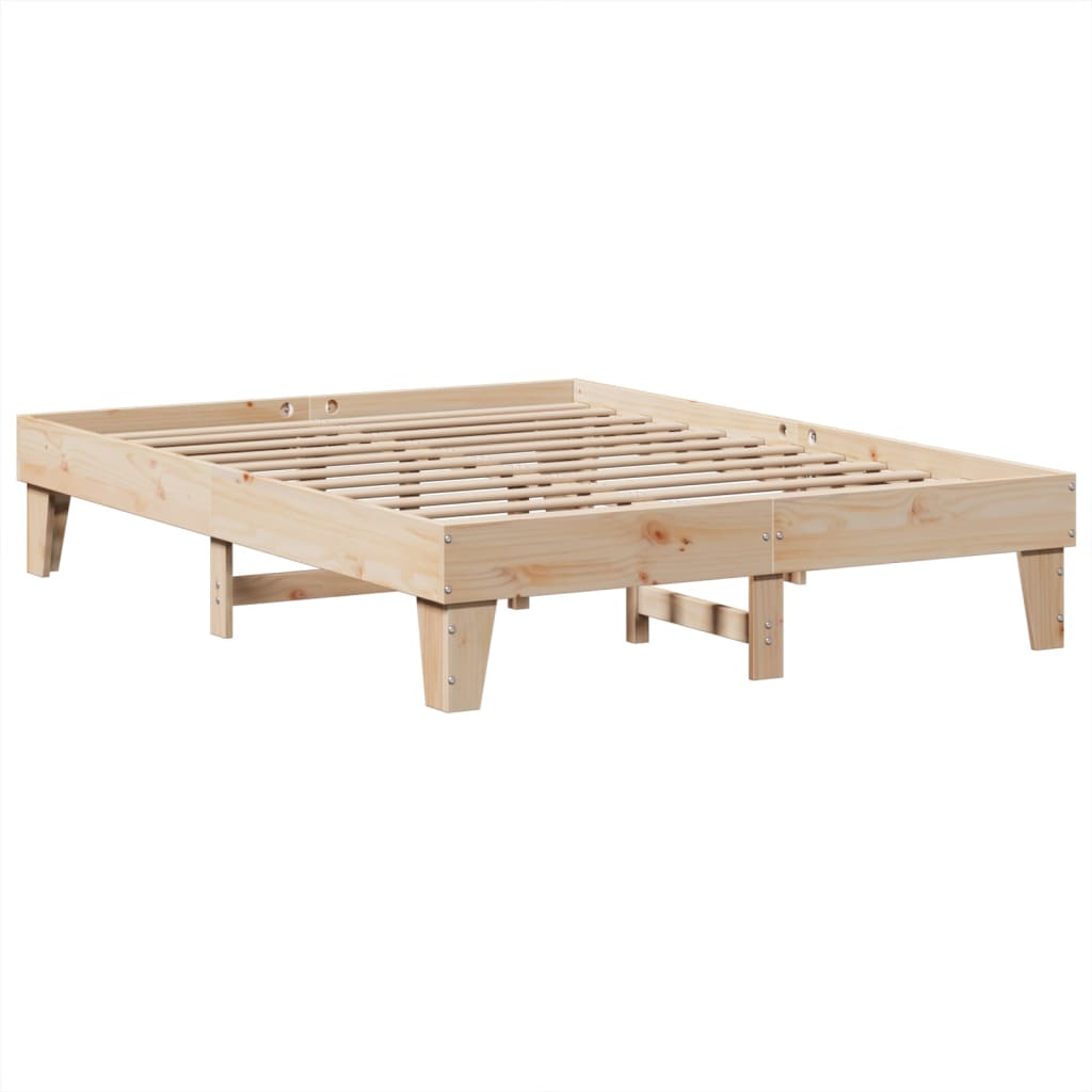 Bed Frame without Mattress 160x200 cm Solid Wood Pine