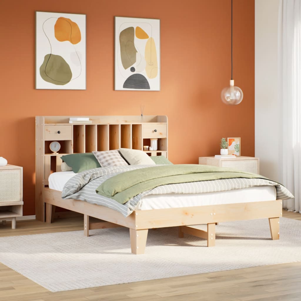 Bed Frame without Mattress 160x200 cm Solid Wood Pine