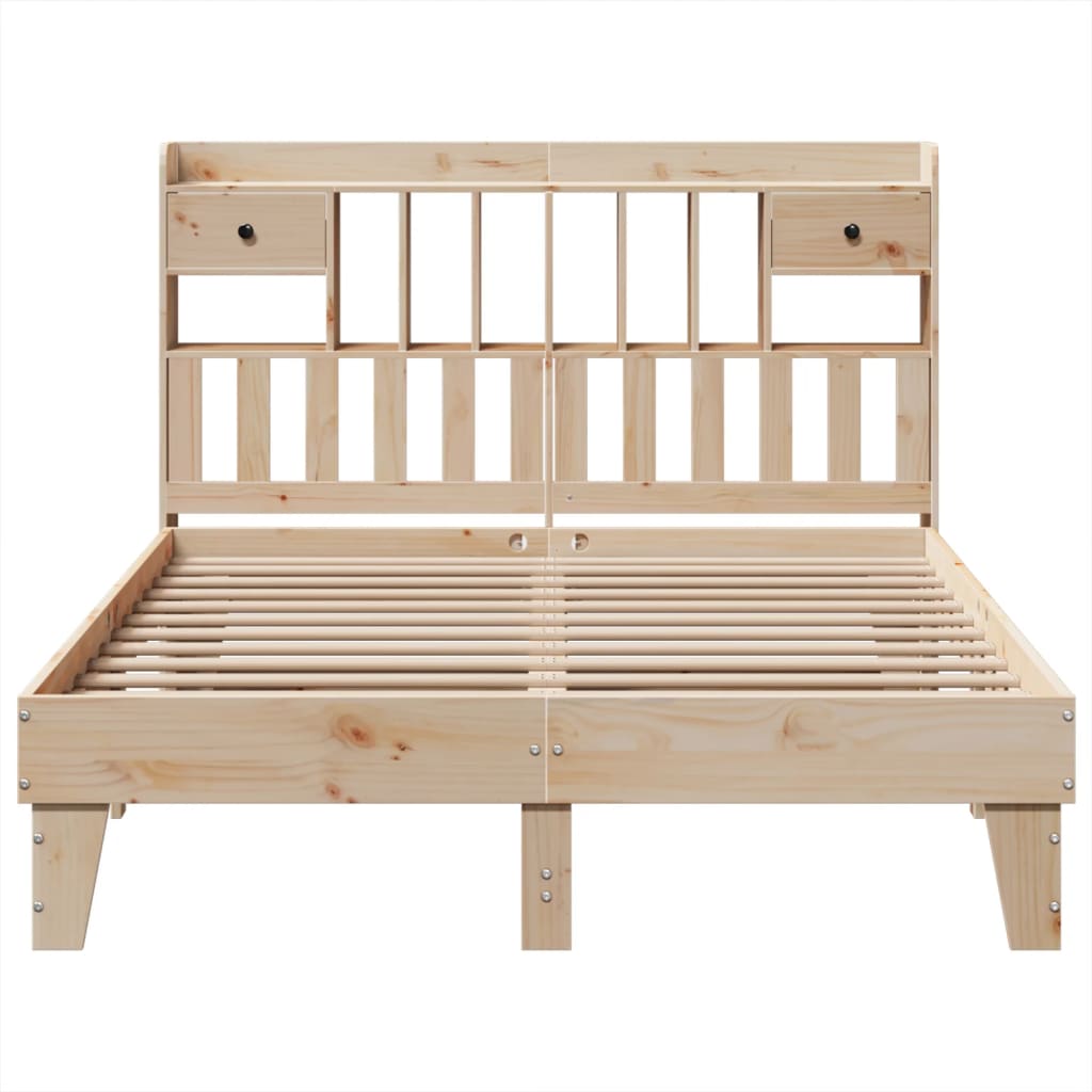 Bed Frame without Mattress 150x200 cm King Size Solid Wood Pine
