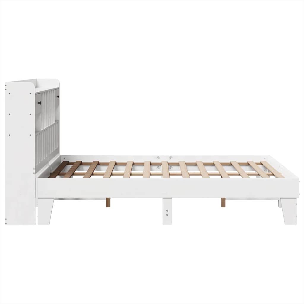 Bed Frame without Mattress White 140x200 cm Solid Wood Pine
