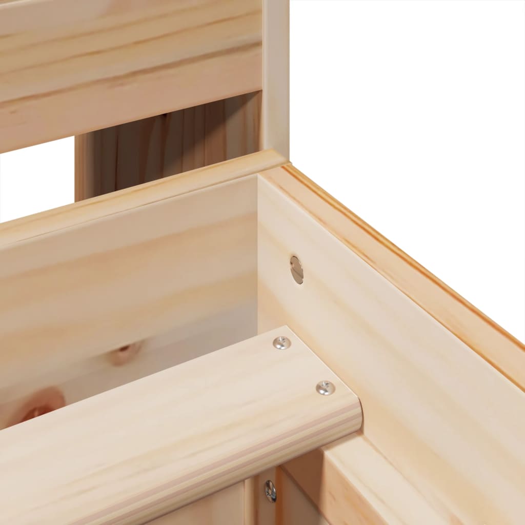 Bed Frame without Mattress 140x190 cm Solid Wood Pine