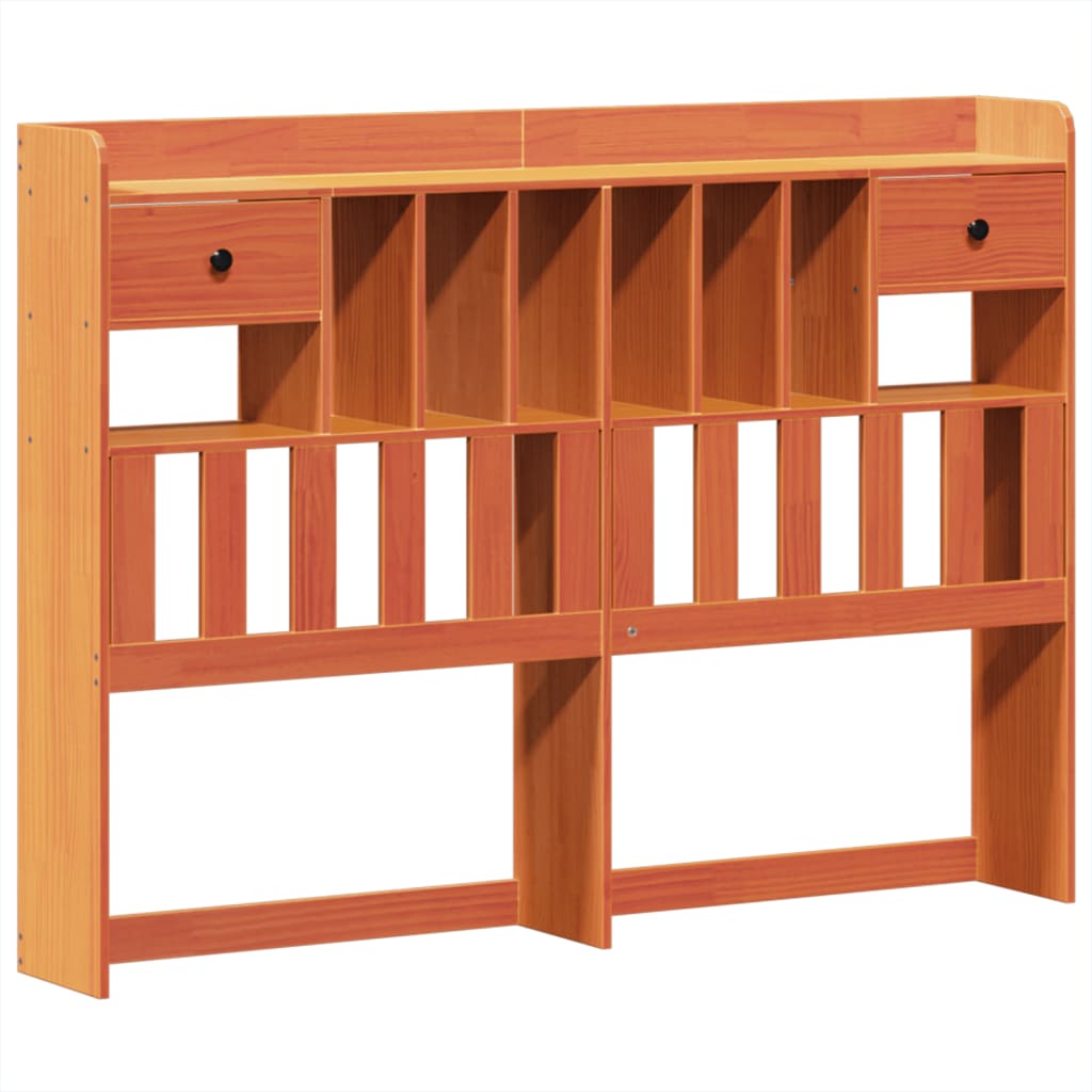 Bed Frame without Mattress Wax Brown 140x190 cm Solid Wood Pine