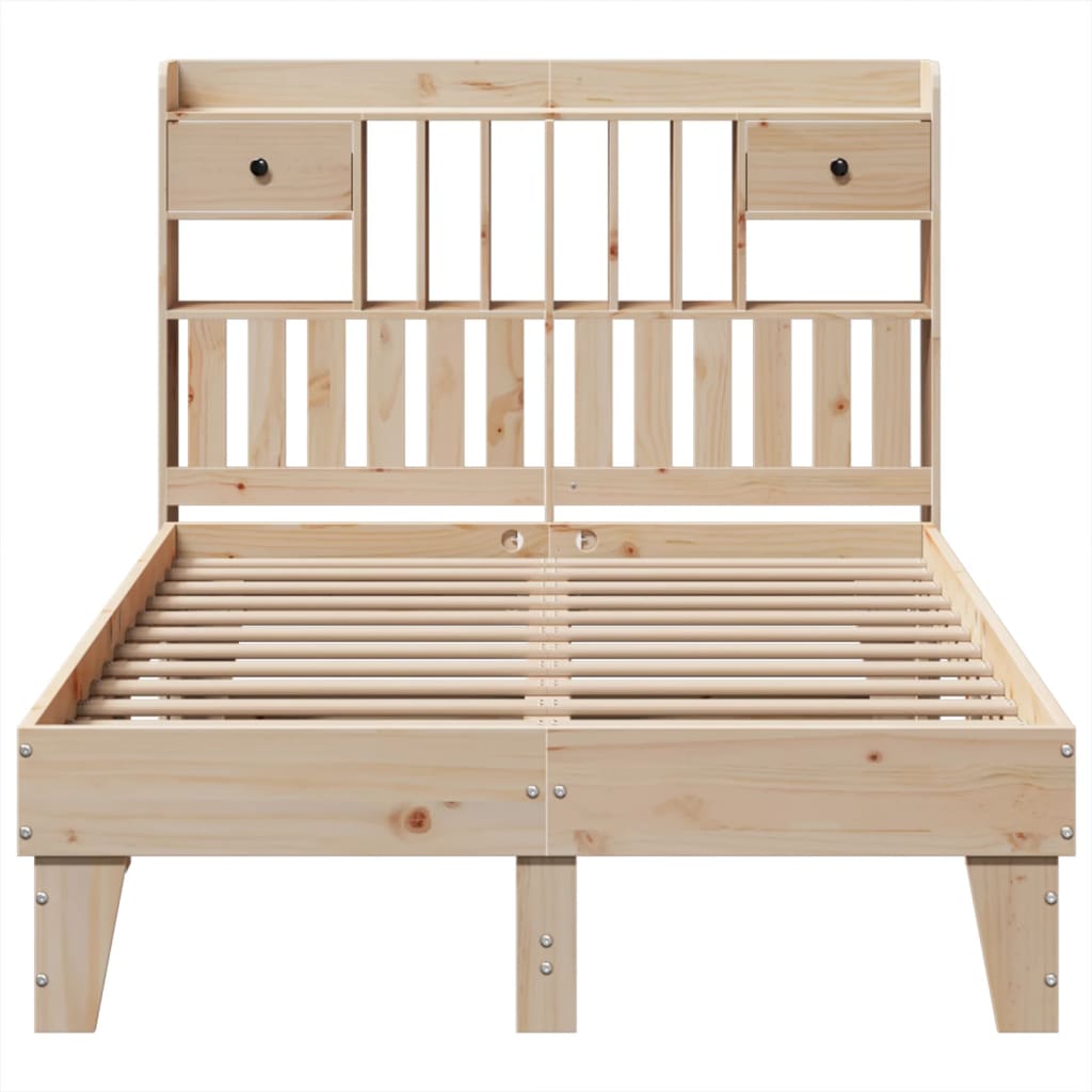 Bed Frame without Mattress 135x190 cm Solid Wood Pine
