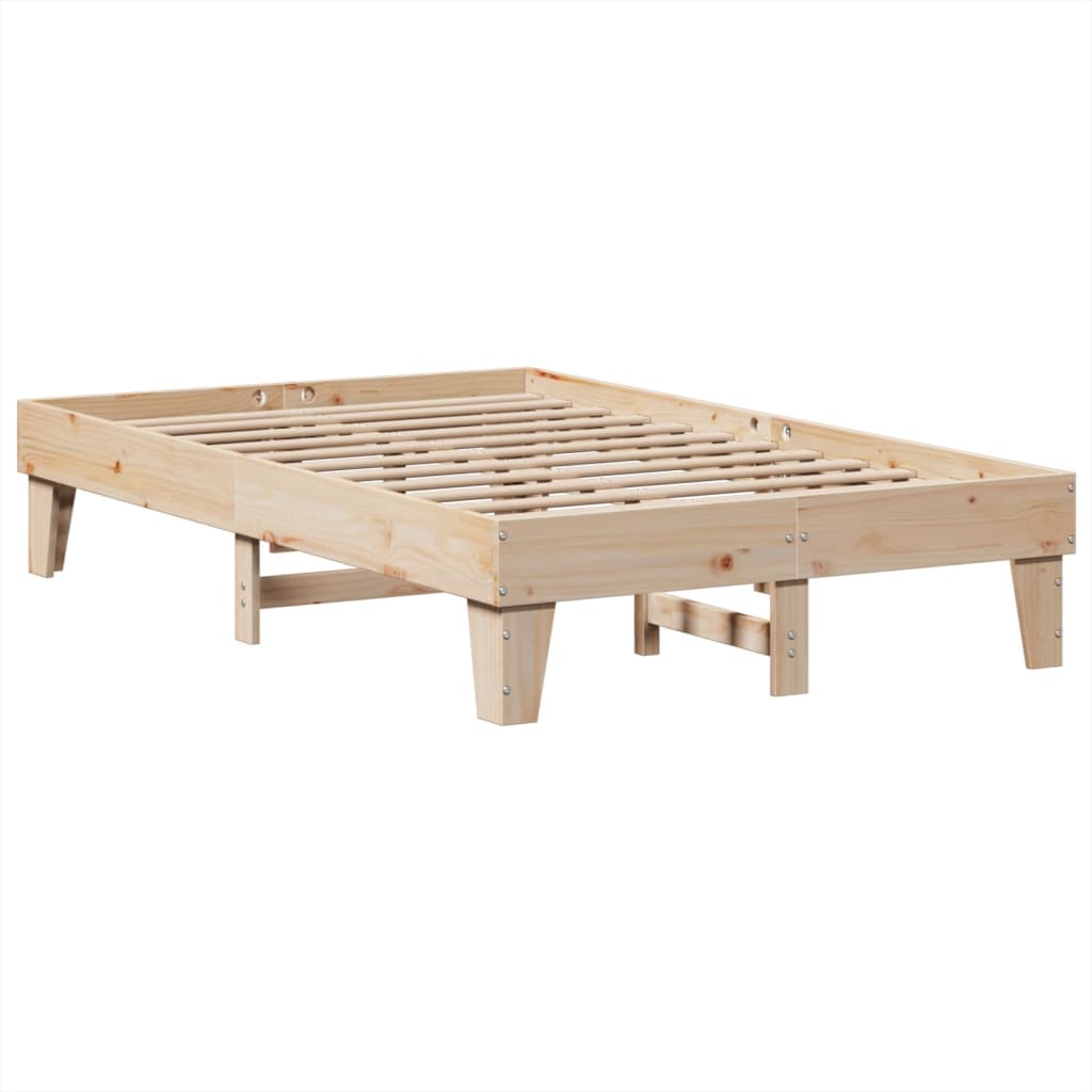 Bed Frame without Mattress 135x190 cm Solid Wood Pine
