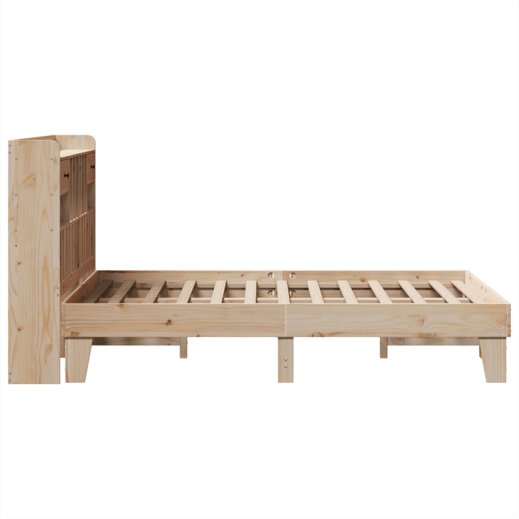 Bed Frame without Mattress 135x190 cm Solid Wood Pine