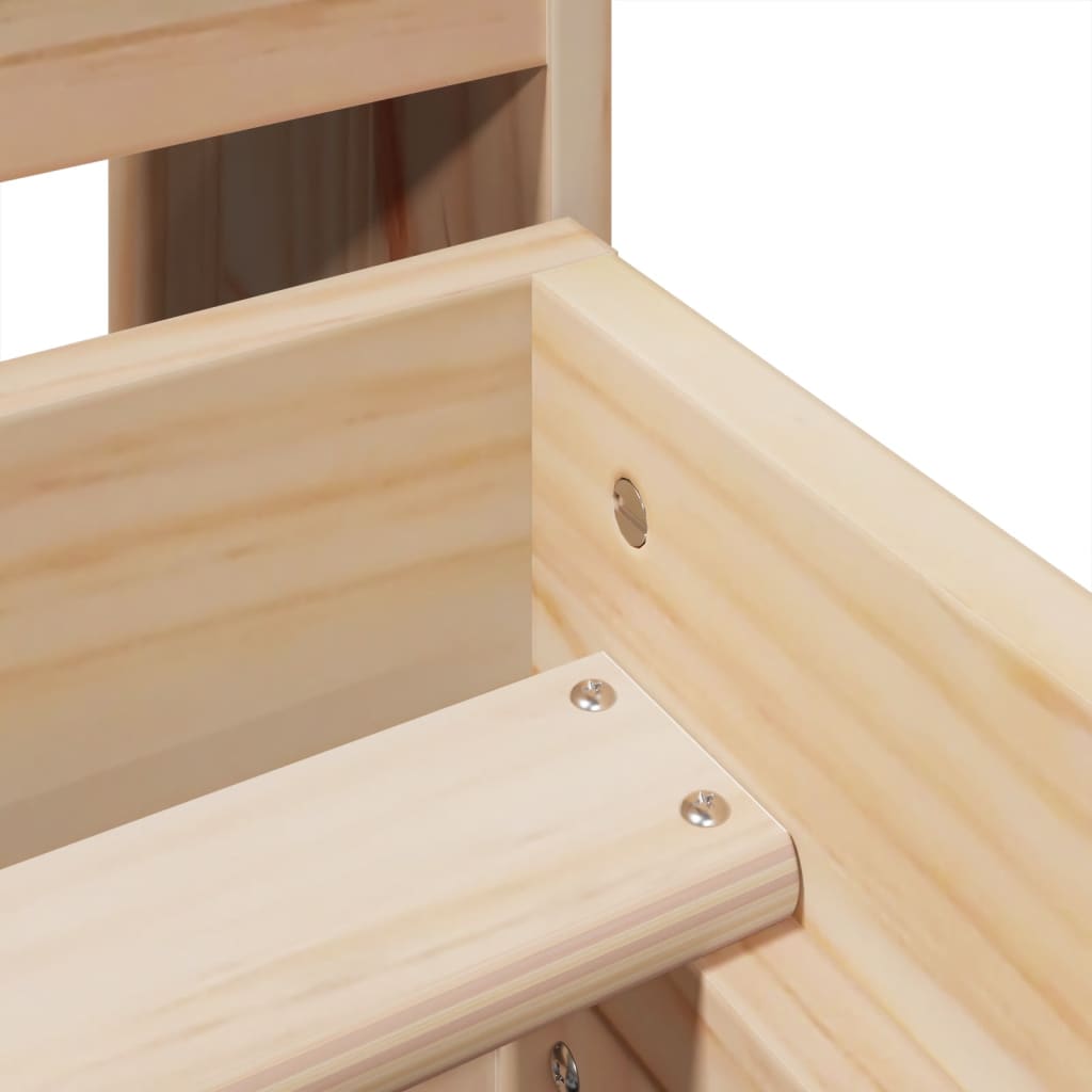 Bed Frame without Mattress 135x190 cm Solid Wood Pine