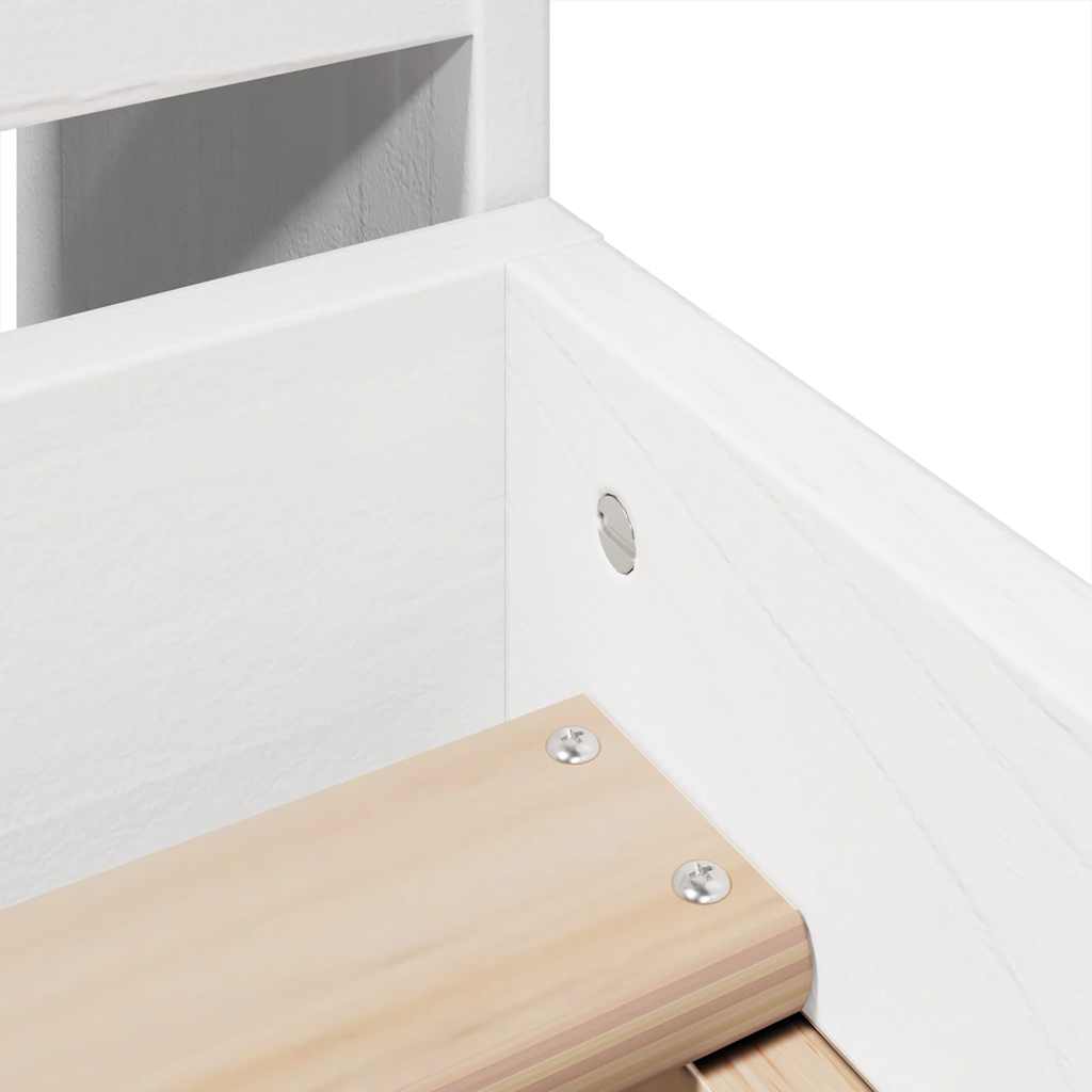 Bed Frame without Mattress White 90x190 cm Single Solid Wood Pine