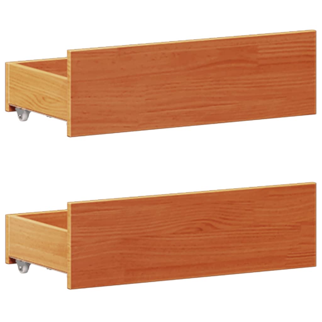 Bookcase Bed without Mattress Wax Brown 180x200 cm Super King Solid Wood Pine