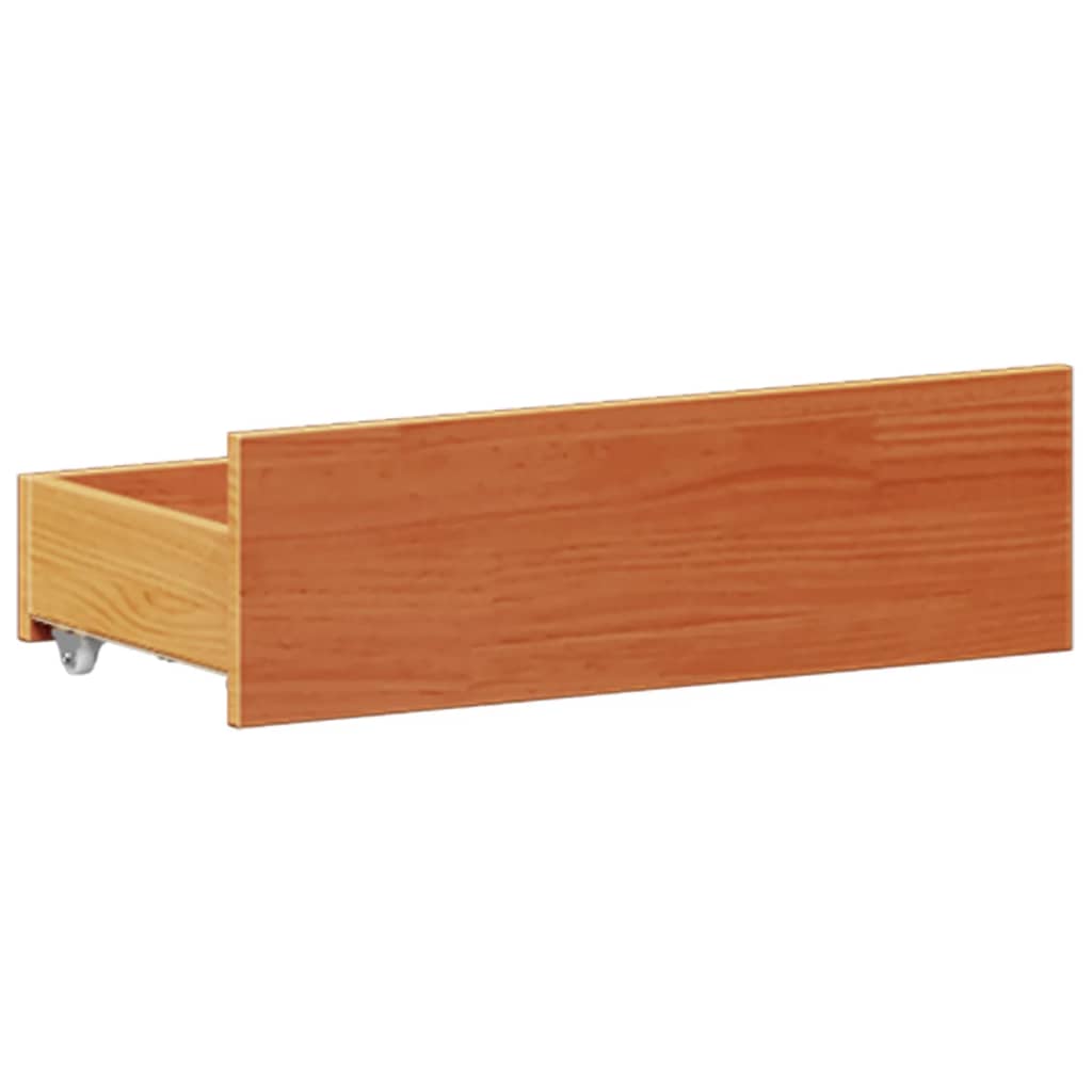 Bookcase Bed without Mattress Wax Brown 180x200 cm Super King Solid Wood Pine