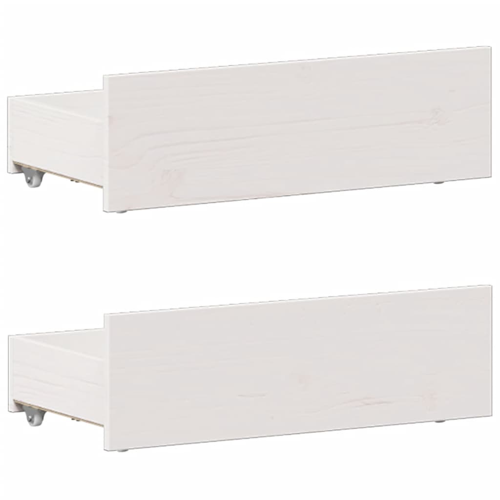 Bookcase Bed without Mattress White 90x200 cm Solid Wood Pine
