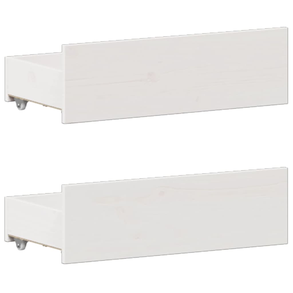 Bookcase Bed without Mattress White 135x190 cm Double Solid Wood Pine