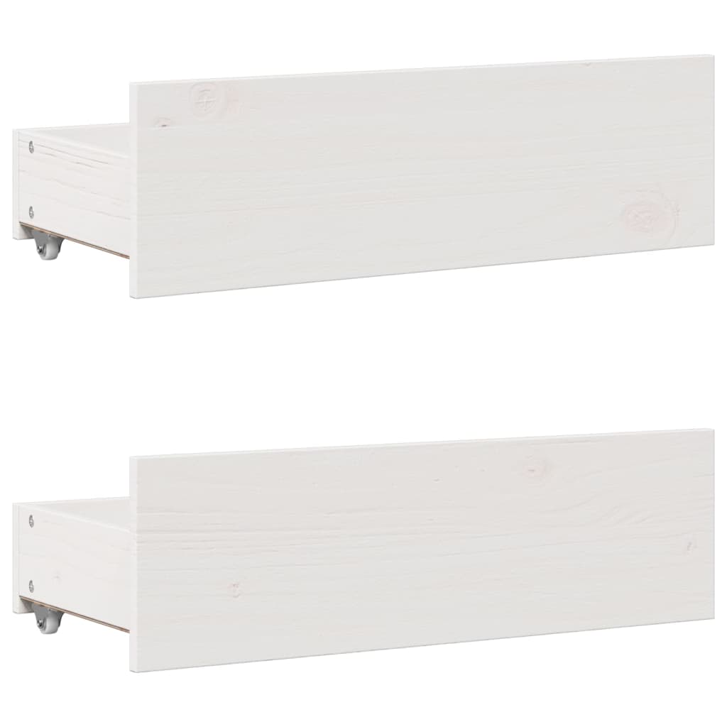 Bookcase Bed without Mattress White 140x200 cm Solid Wood Pine