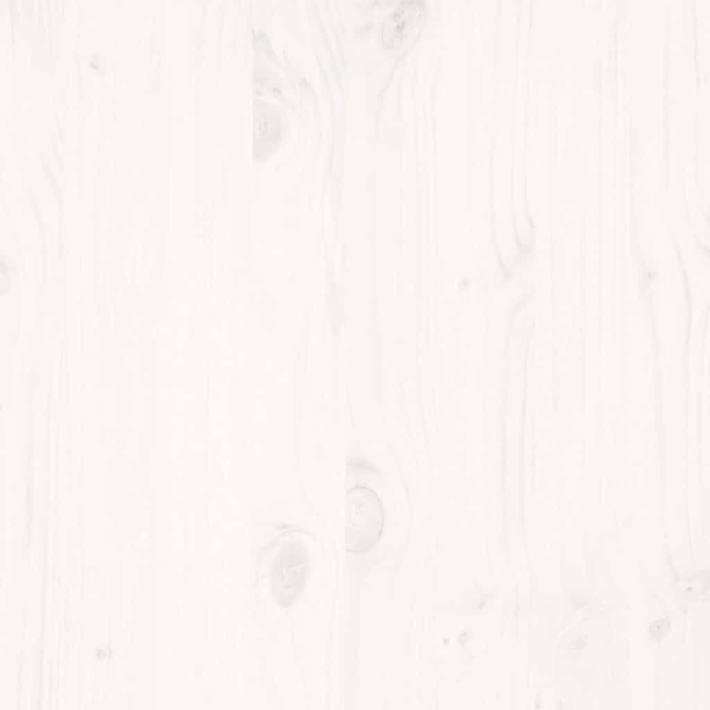 Bed frame without Mattress White 150x200 cm King Size Solid Wood Pine