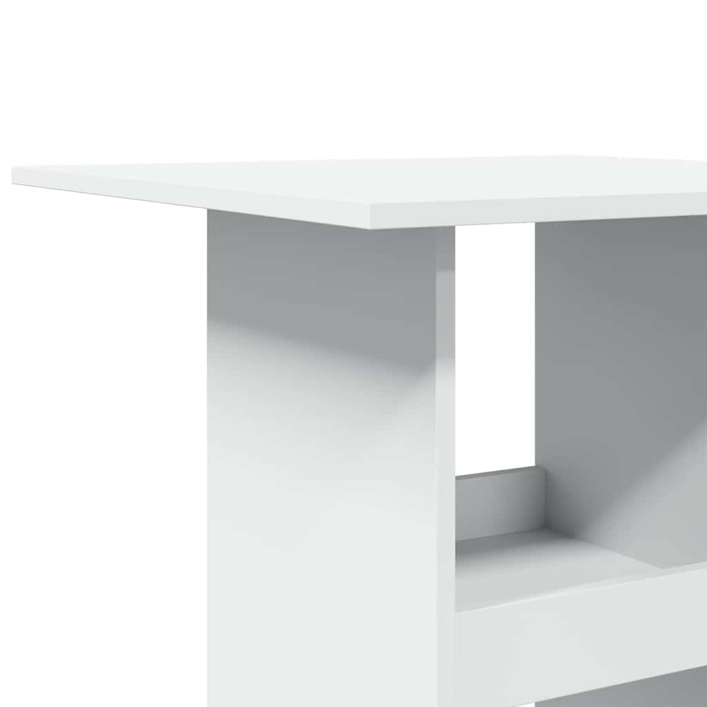 Bar Table with Storage White 60x60x102 cm Engineered Wood