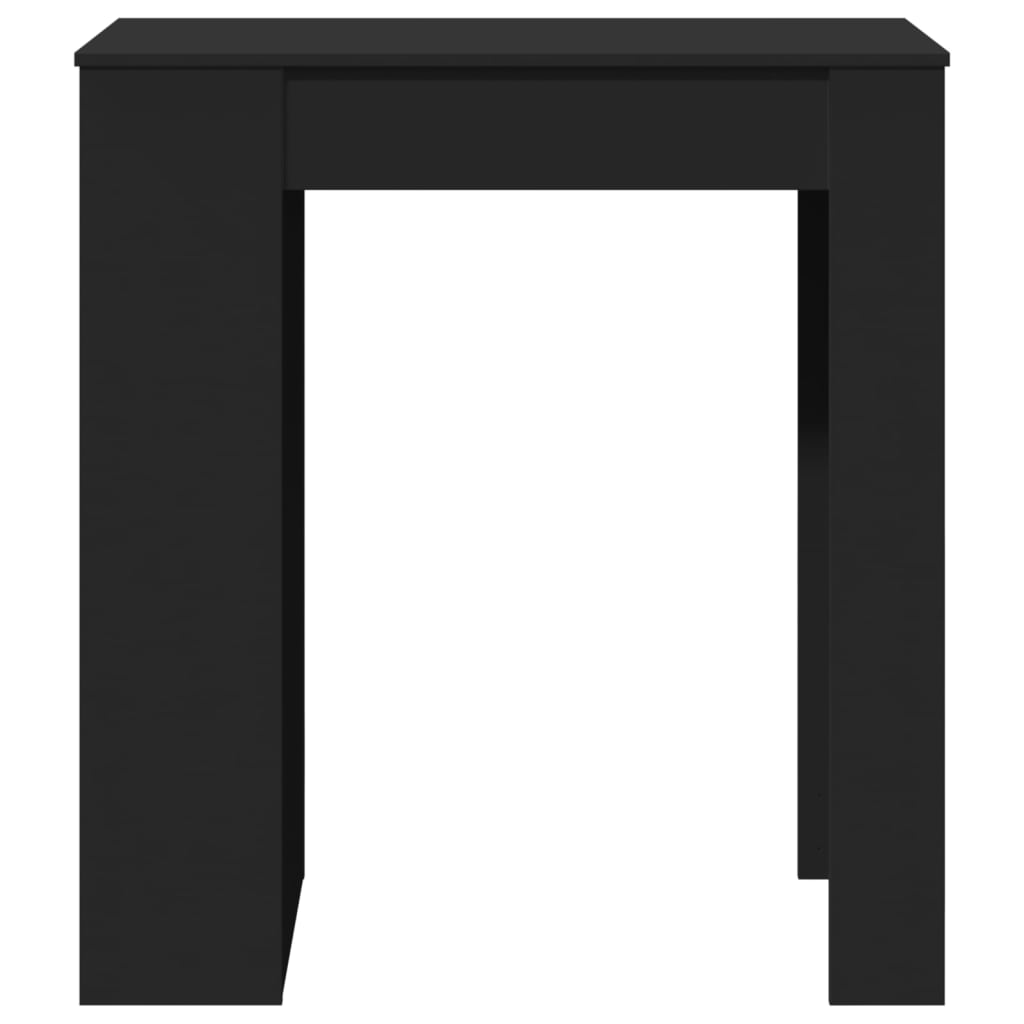 Bar Table with Racks Black 95x47x103.5 cm Engineered Wood