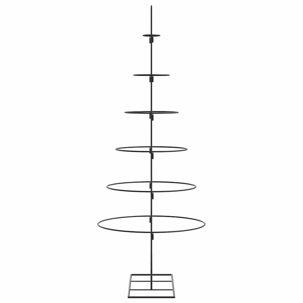 Metal Christmas Tree for Decoration Black 150 cm