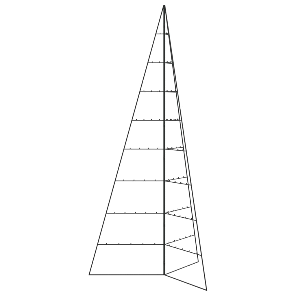 Metal Christmas Tree for Decoration Black 210 cm