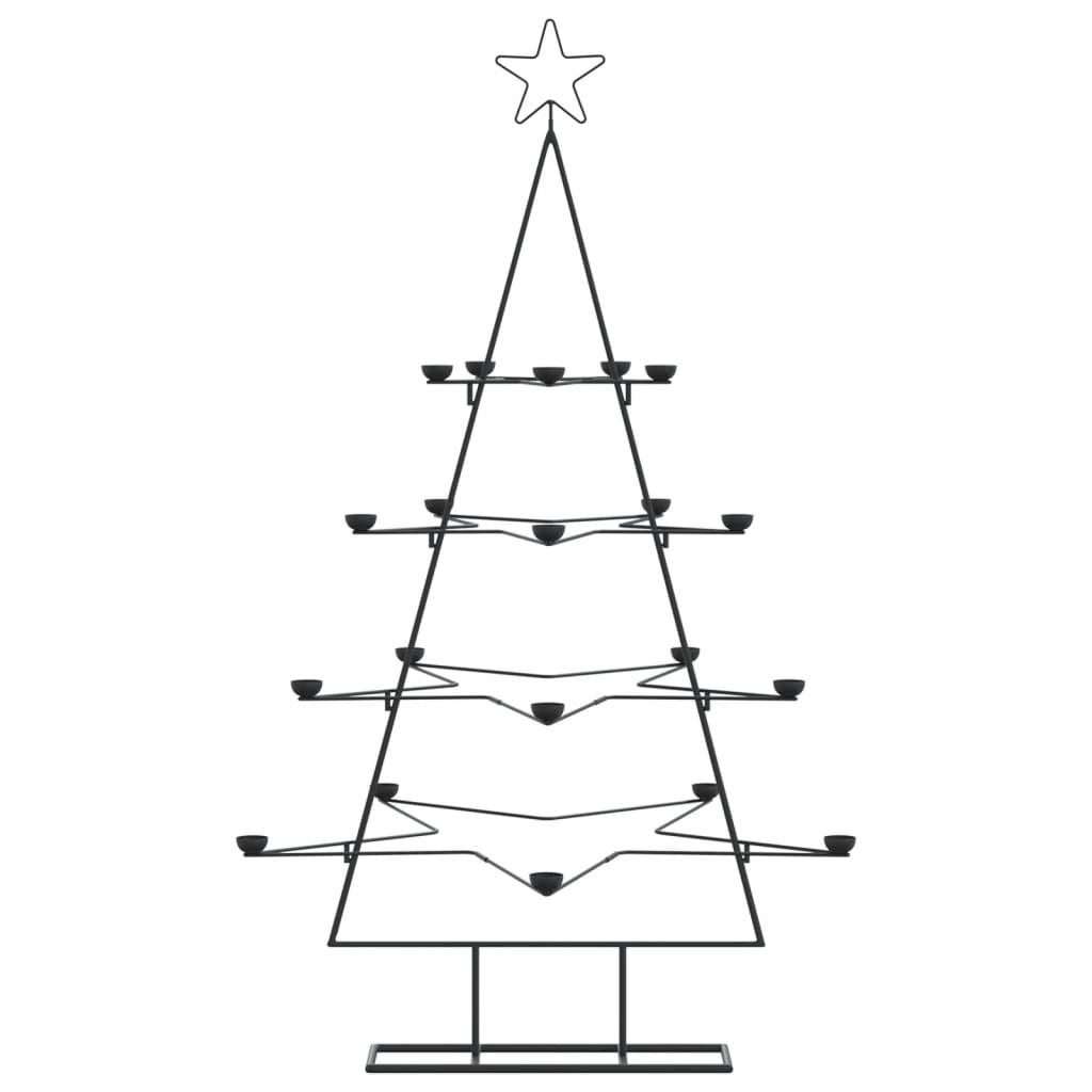 Metal Christmas Tree for Decoration Black 140 cm