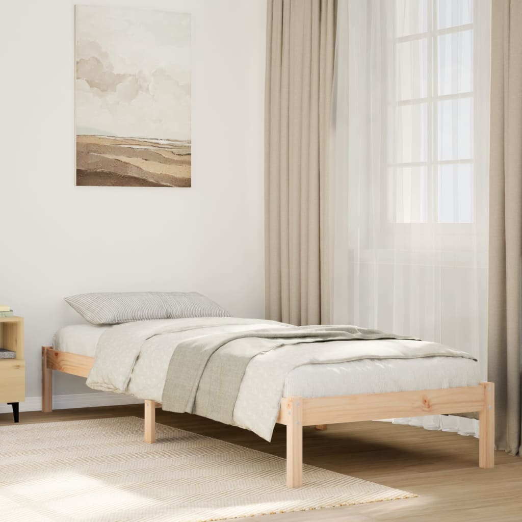 Extra Long Bed Frame without Mattress 80x210 cm Solid Wood Pine
