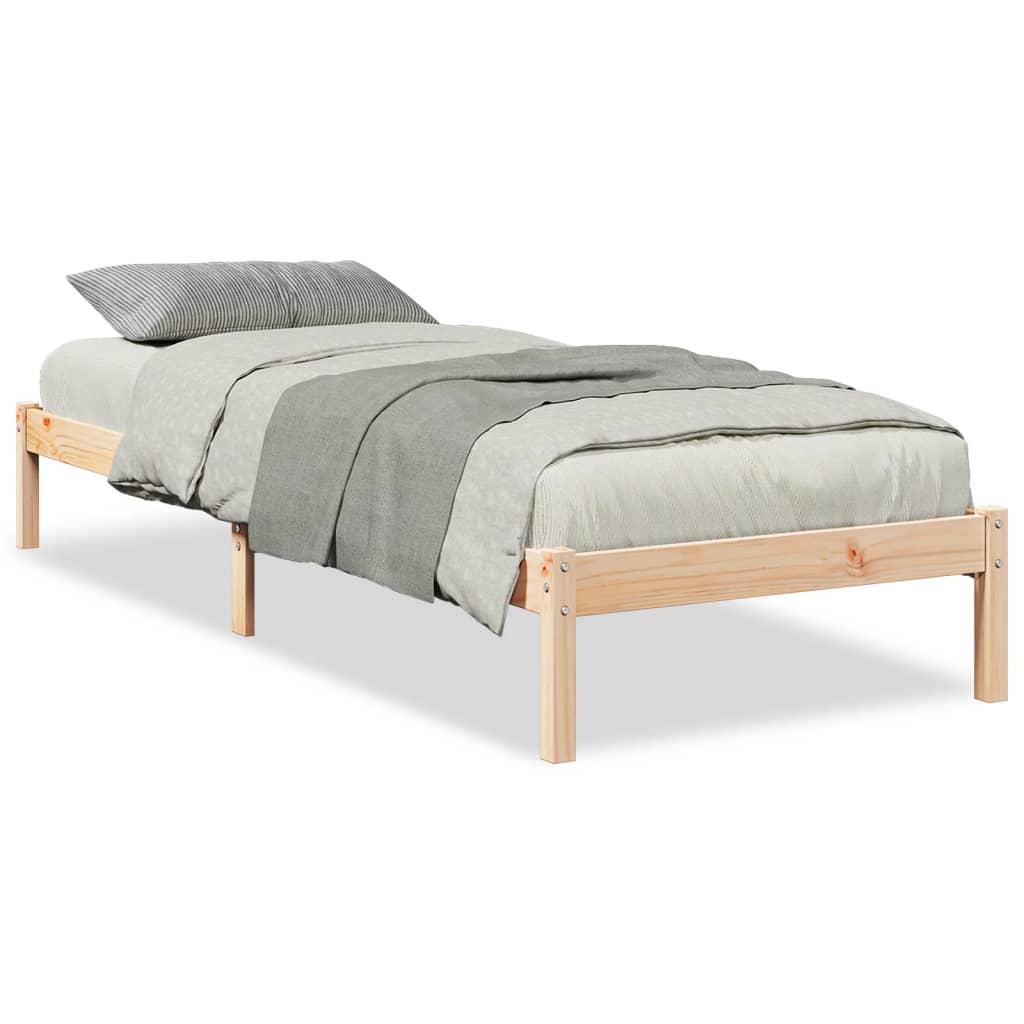 Extra Long Bed Frame without Mattress 90x210 cm Solid Wood Pine